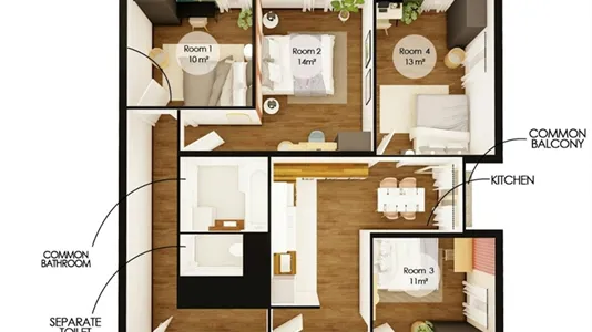 Rooms in Lille - photo 9