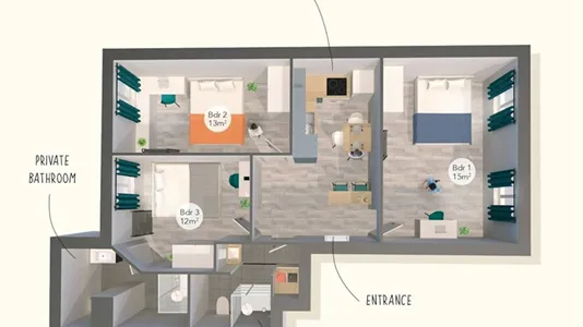 Rooms in Marseille 4ème arrondissement - photo 10