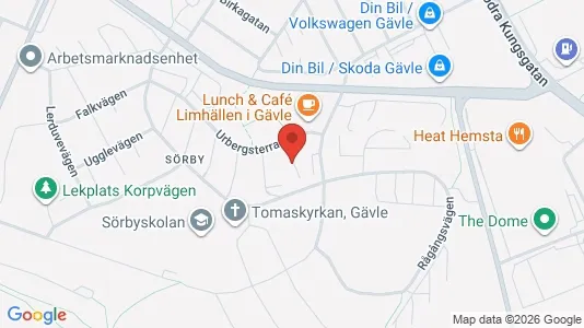 Apartments for rent i Gävle - kort over placeringen