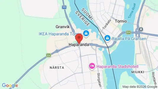 Apartments for rent i Haparanda - kort over placeringen