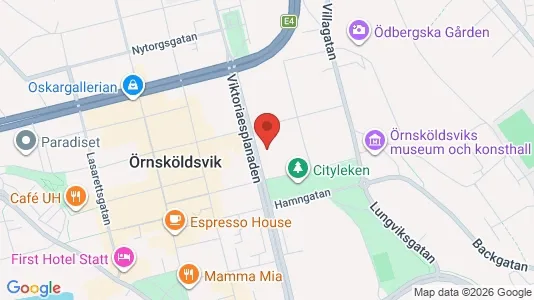 Apartments for rent i Örnsköldsvik - kort over placeringen