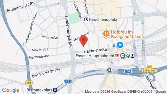 Apartments for rent i Essen - kort over placeringen