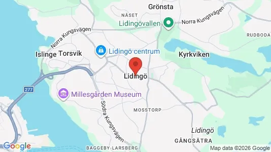 Apartments for rent i Lidingö - kort over placeringen