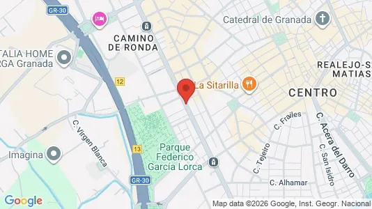Rooms for rent i Granada - kort over placeringen