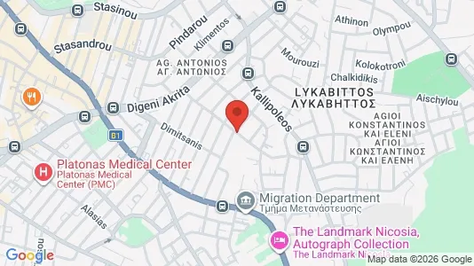 Apartments for rent i Nicosia Lefkosia - kort over placeringen