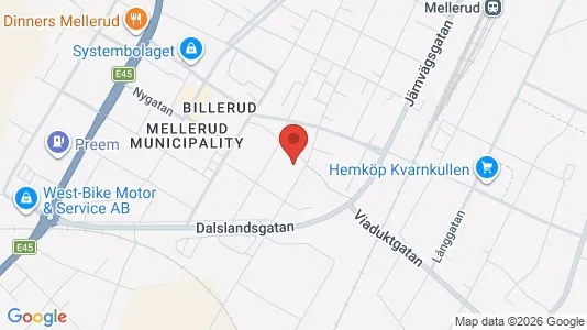 Apartments for rent i Mellerud - kort over placeringen