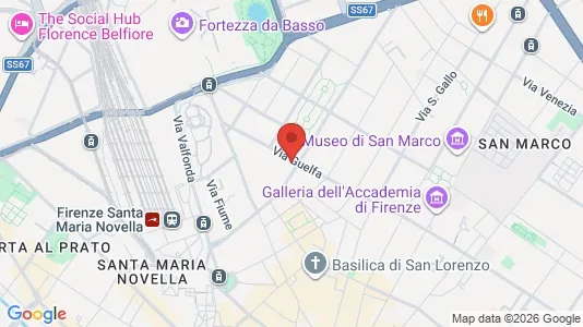 Apartments for rent i Florence - kort over placeringen