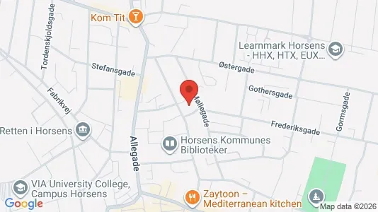 Apartments for rent i Horsens - kort over placeringen