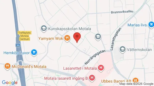 Apartments for rent i Motala - kort over placeringen