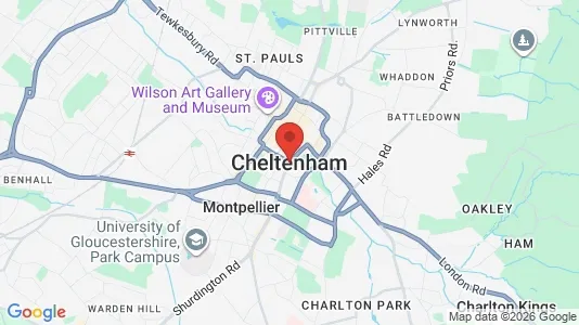 Rooms for rent i Cheltenham - Gloucestershire - kort over placeringen