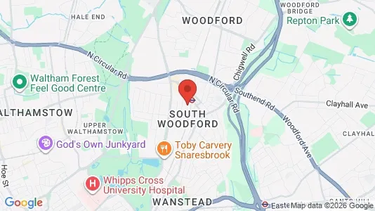 Houses for rent i London E18 - kort over placeringen