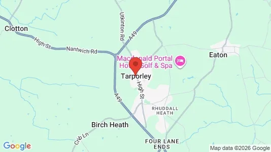 Houses for rent i Tarporley - Cheshire - kort over placeringen