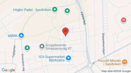 Apartments for rent i Sandviken - kort over placeringen