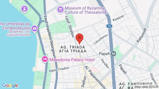 Apartments for rent i Thessaloniki - kort over placeringen