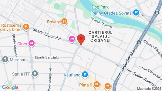 Apartments for rent i Oradea - kort over placeringen