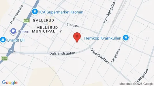Apartments for rent i Mellerud - kort over placeringen