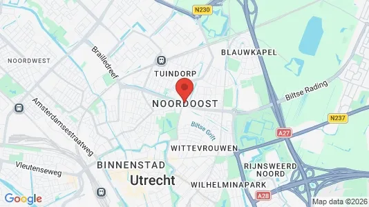 Apartments for rent i Utrecht Noord-Oost - kort over placeringen