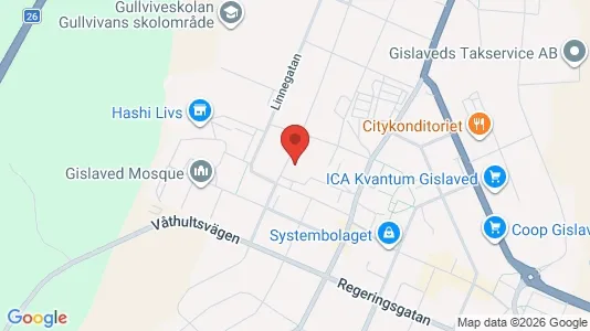 Apartments for rent i Gislaved - kort over placeringen
