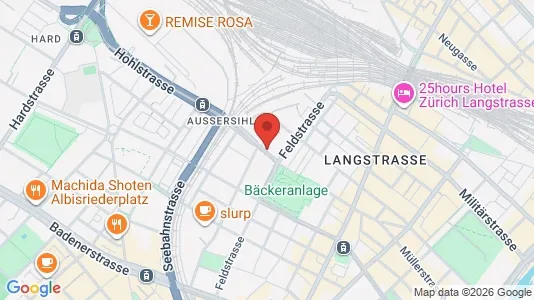 Apartments for rent i Zürich Distrikt 4  - Aussersihl - kort over placeringen