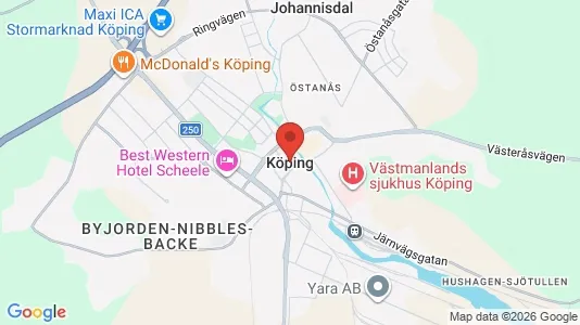 Apartments for rent i Köping - kort over placeringen