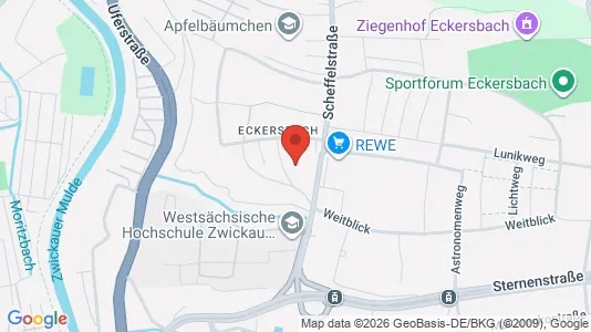 Apartments for rent i Zwickau - kort over placeringen