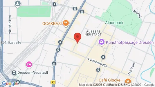 Apartments for rent i Dresden - kort over placeringen