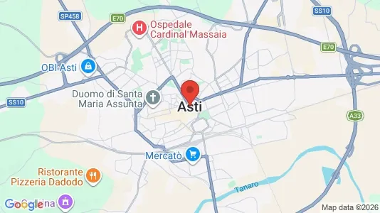 Apartments for rent i Asti - kort over placeringen