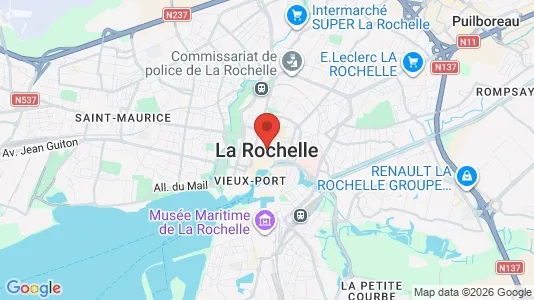 Apartments for rent i La Rochelle - kort over placeringen