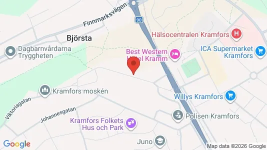 Apartments for rent i Kramfors - kort over placeringen