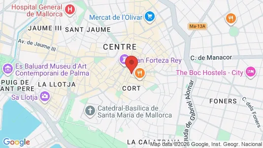 Apartments for rent i Palma de Mallorca - kort over placeringen
