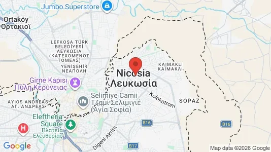 Apartments for rent i Nicosia Lefkosia - kort over placeringen