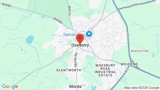 Houses for rent i Oswestry - Shropshire - kort over placeringen