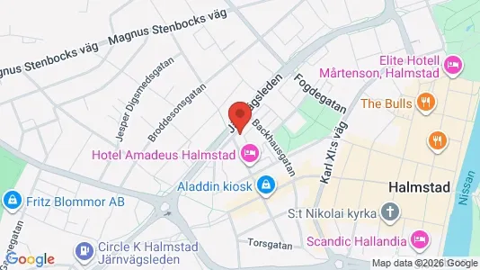 Apartments for rent i Halmstad - kort over placeringen