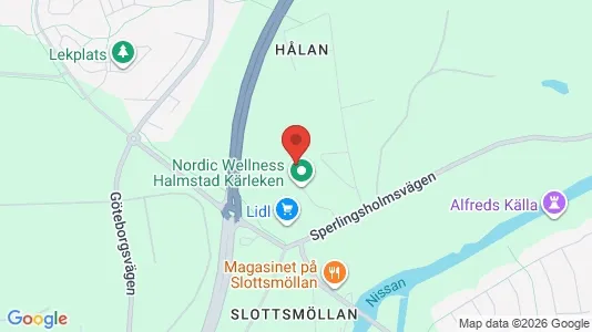 Apartments for rent i Halmstad - kort over placeringen