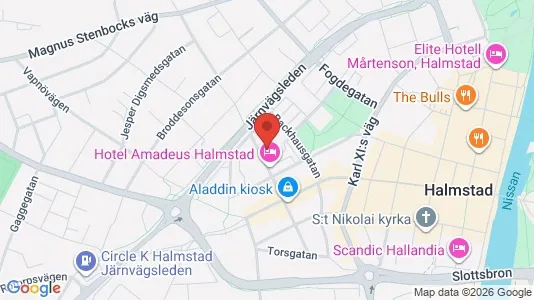 Apartments for rent i Halmstad - kort over placeringen