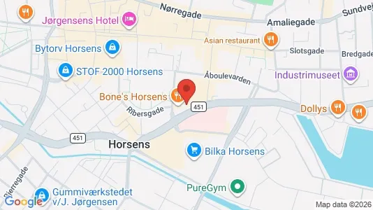 Apartments for rent i Horsens - kort over placeringen