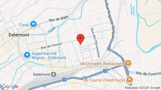 Apartments for rent in Delsberg - Photo from Google Street View