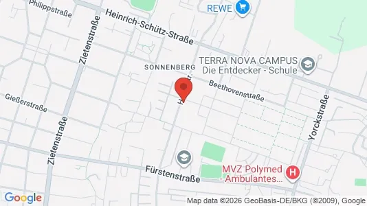 Apartments for rent i Chemnitz - kort over placeringen