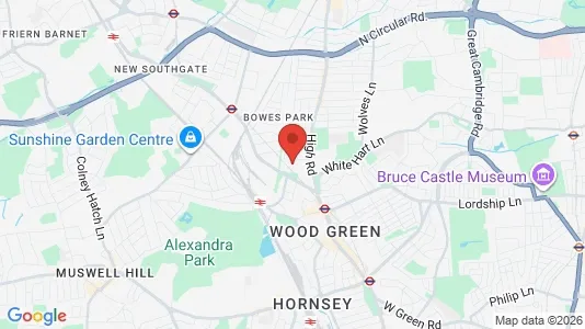 Houses for rent i London N22 - kort over placeringen