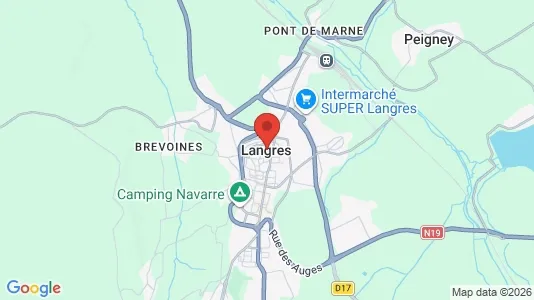 Apartments for rent i Langres - kort over placeringen