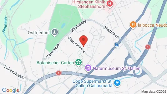 Apartments for rent i Sankt Gallen - kort over placeringen