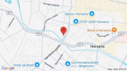 Apartments for rent i Horsens - kort over placeringen