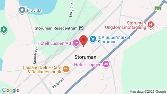 Apartments for rent i Storuman - kort over placeringen