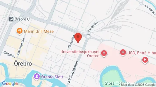Apartments for rent i Örebro - kort over placeringen
