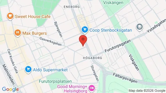 Apartments for rent i Helsingborg - kort over placeringen