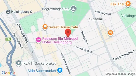 Apartments for rent i Helsingborg - kort over placeringen