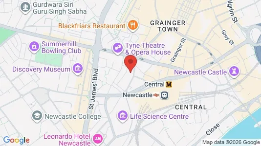 Apartments for rent i Newcastle upon Tyne - Tyne and Wear - kort over placeringen