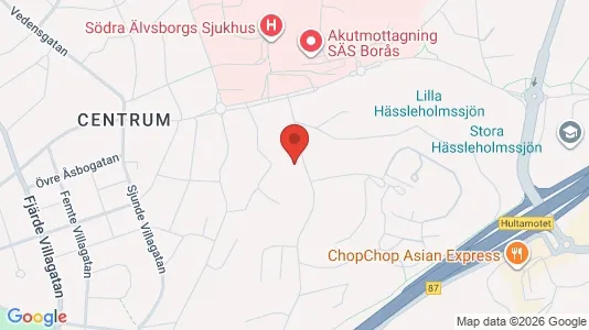 Apartments for rent i Borås - kort over placeringen