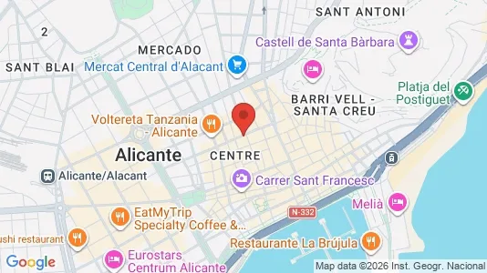 Apartments for rent i Alicante/Alacant - kort over placeringen