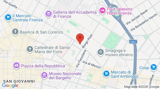 Apartments for rent i Florence - kort over placeringen